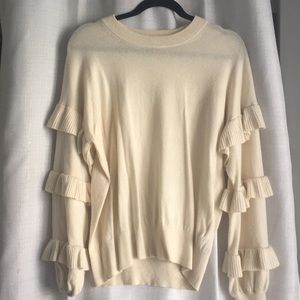 J. Crew ruffle sleeve sweater